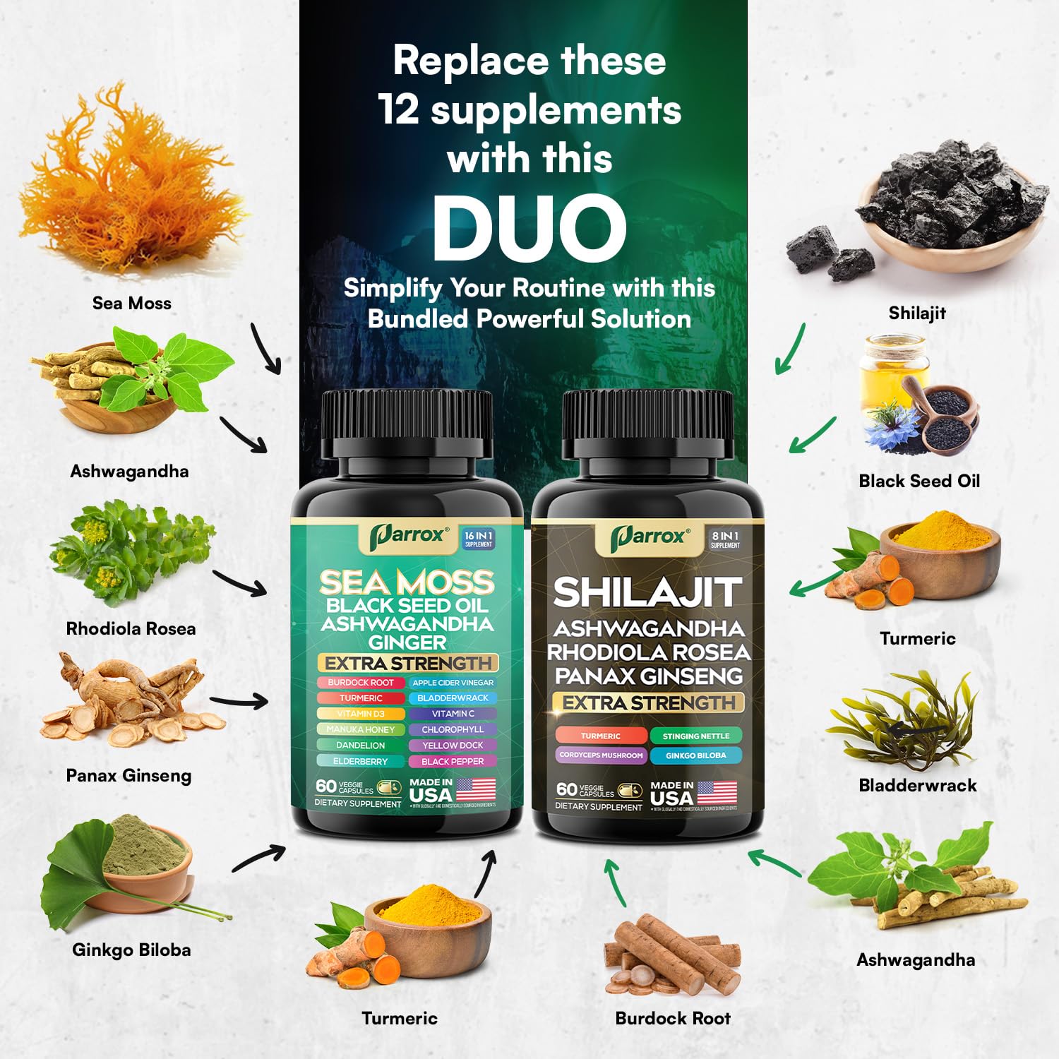 Parrox Black Seed Oil bottle provides antioxidant support for wellness