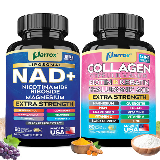 Parrox Forever Young Set bottle with liposomal NAD for daily vitality