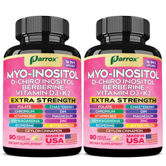 Parrox Myo-Inositol 16-in-1 bottle front for daily balance.