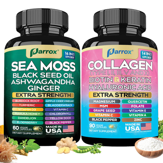 Parrox Sea Moss bottle for daily botanical support