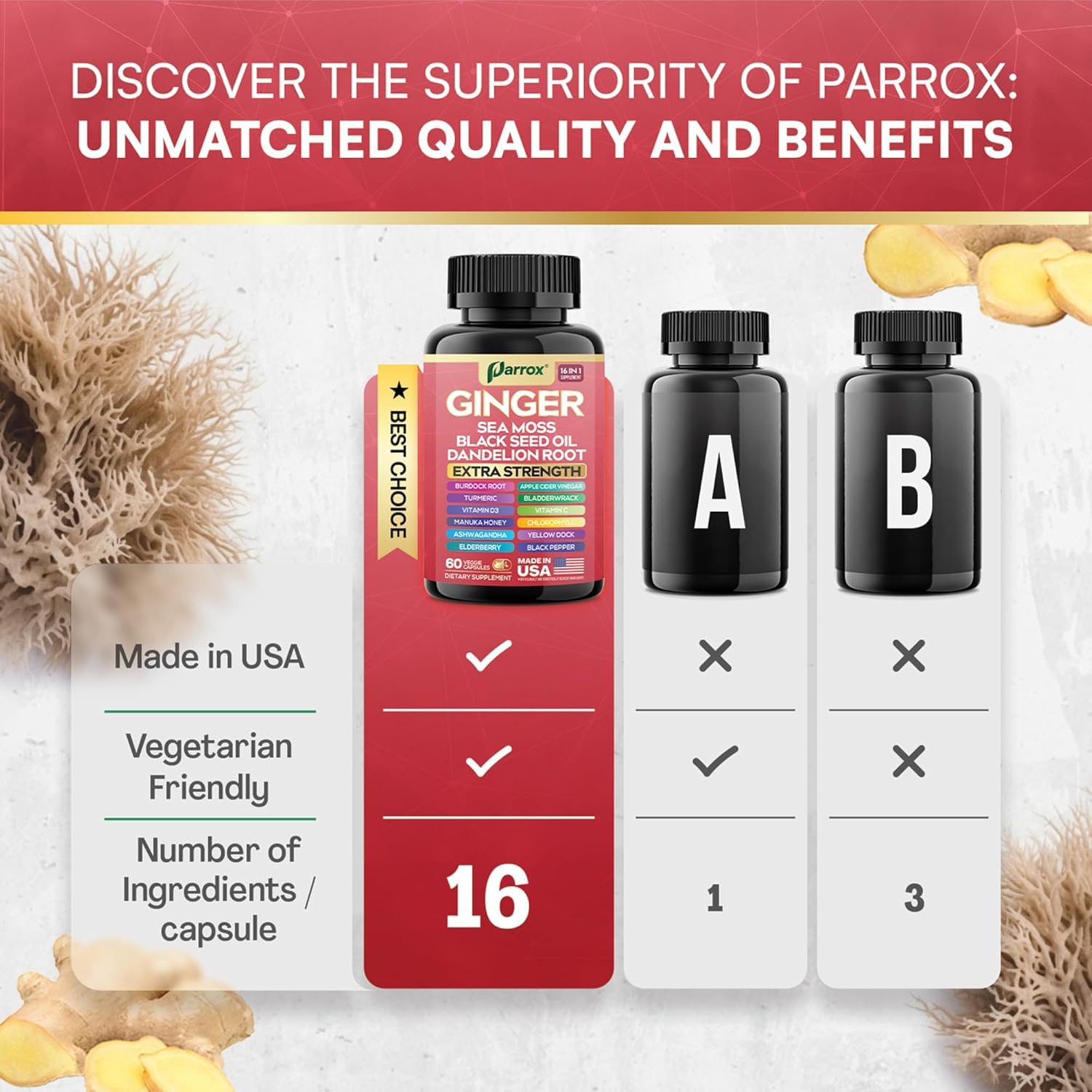 Parrox Sea Moss mineral boost—natural support from sea-based ingredient.