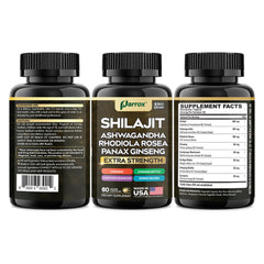 Parrox Shilajit 8-in-1 capsules on wood surface for simple daily habit