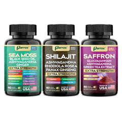 Parrox Vision Vitality Trio ingredients chart showing 27 nutrients