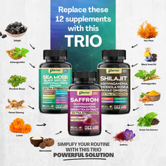 Parrox Vision Vitality Trio saffron bottle supports mood and overall wellness