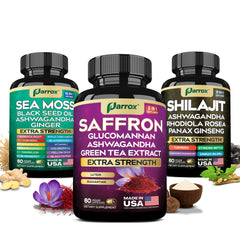 Parrox Vision Vitality Trio sea moss bottle for daily energy and immune balance