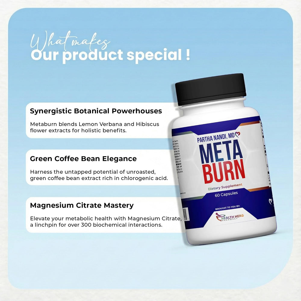 Partha Nandi, MD Meta Burn vegan formula for plant-based daily supplementation.