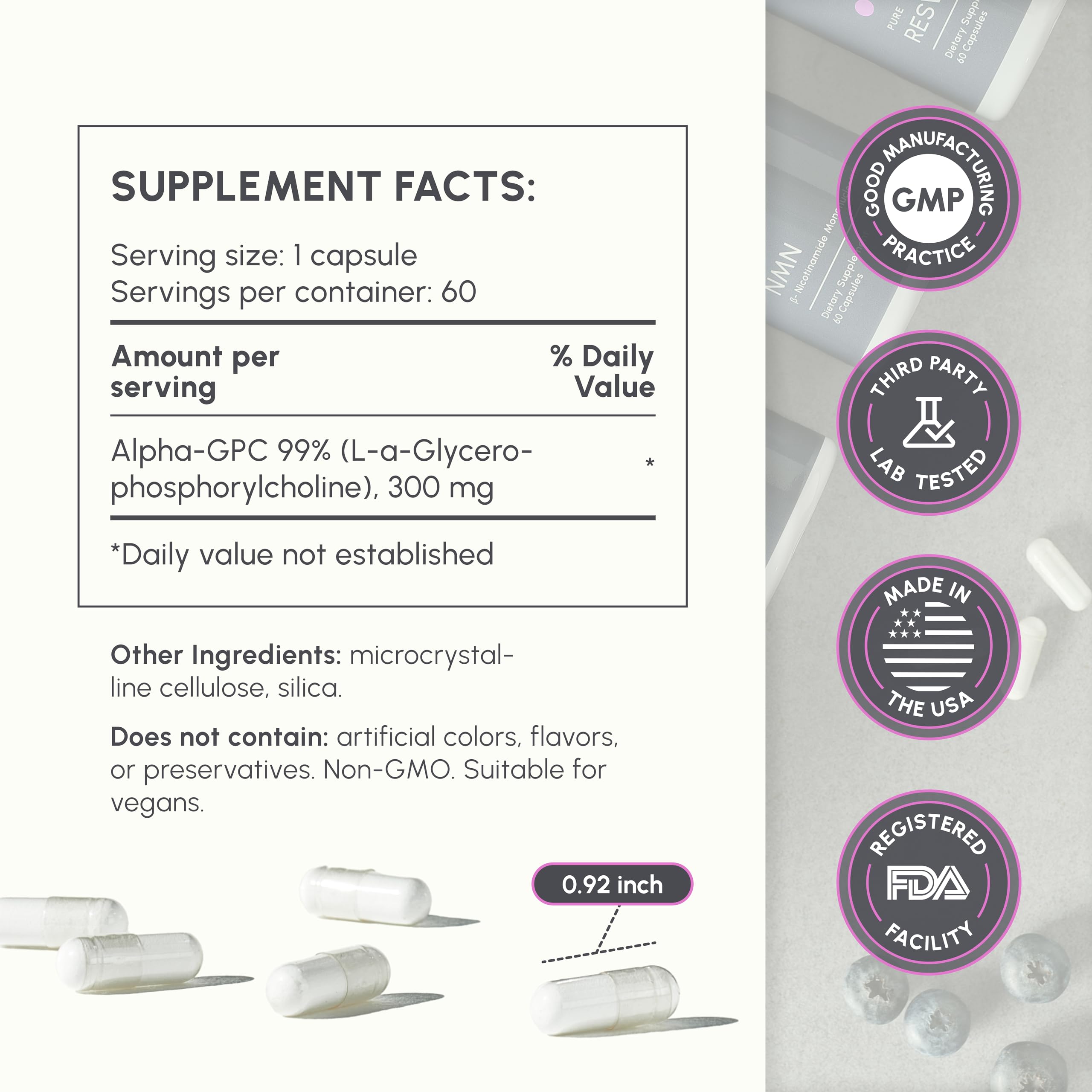 PartiQlar Alpha GPC single-ingredient graphics emphasize purity.