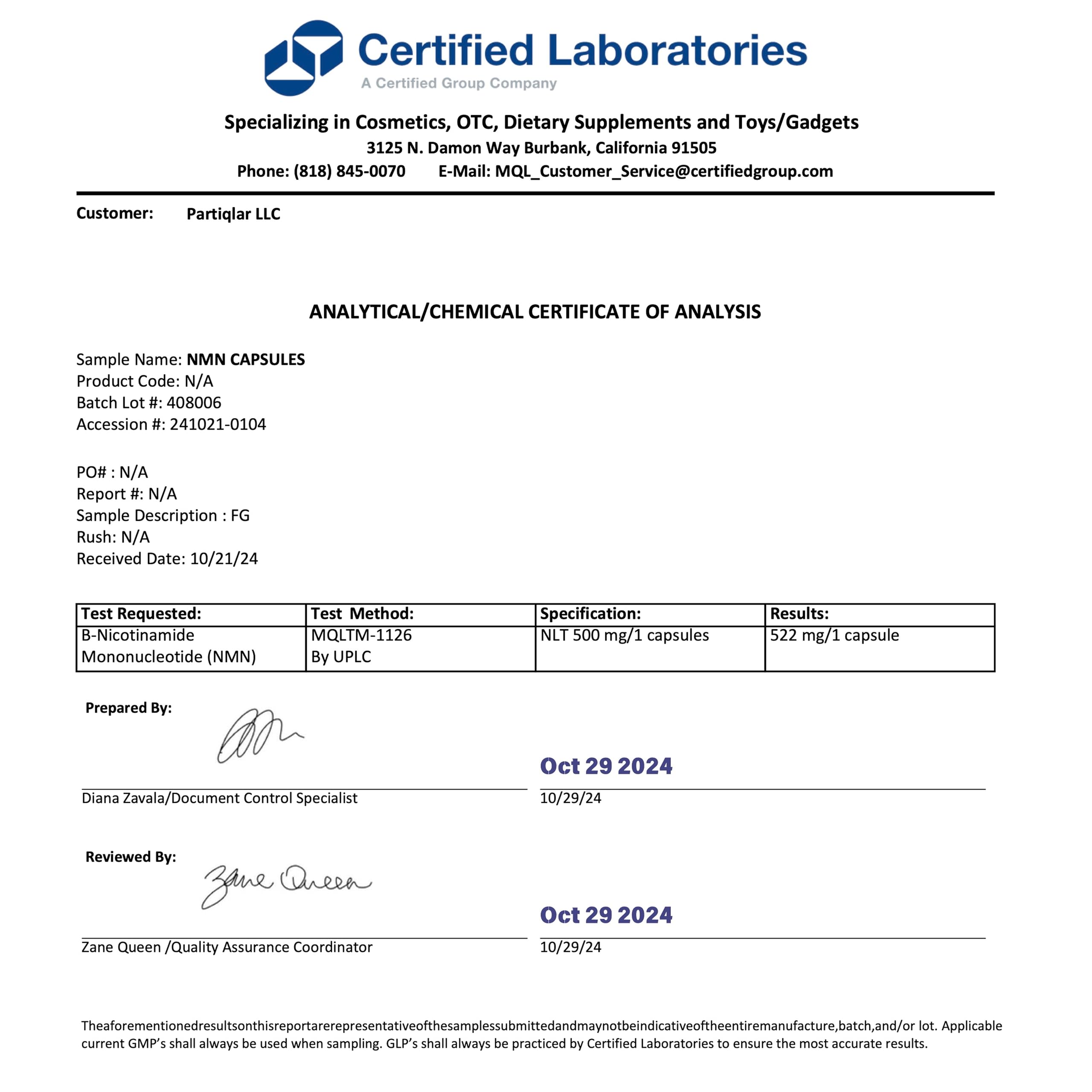 partiQlar NMN enteric capsule highlighting gradual absorption