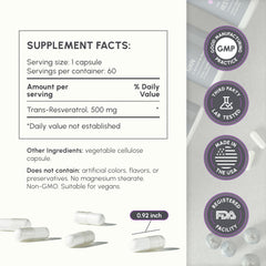 partiqlar trans-resveratrol bottle pour for daily use
