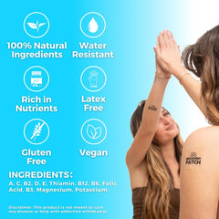 Party Treats Recovery Patches stay on through water and splashes during activities.