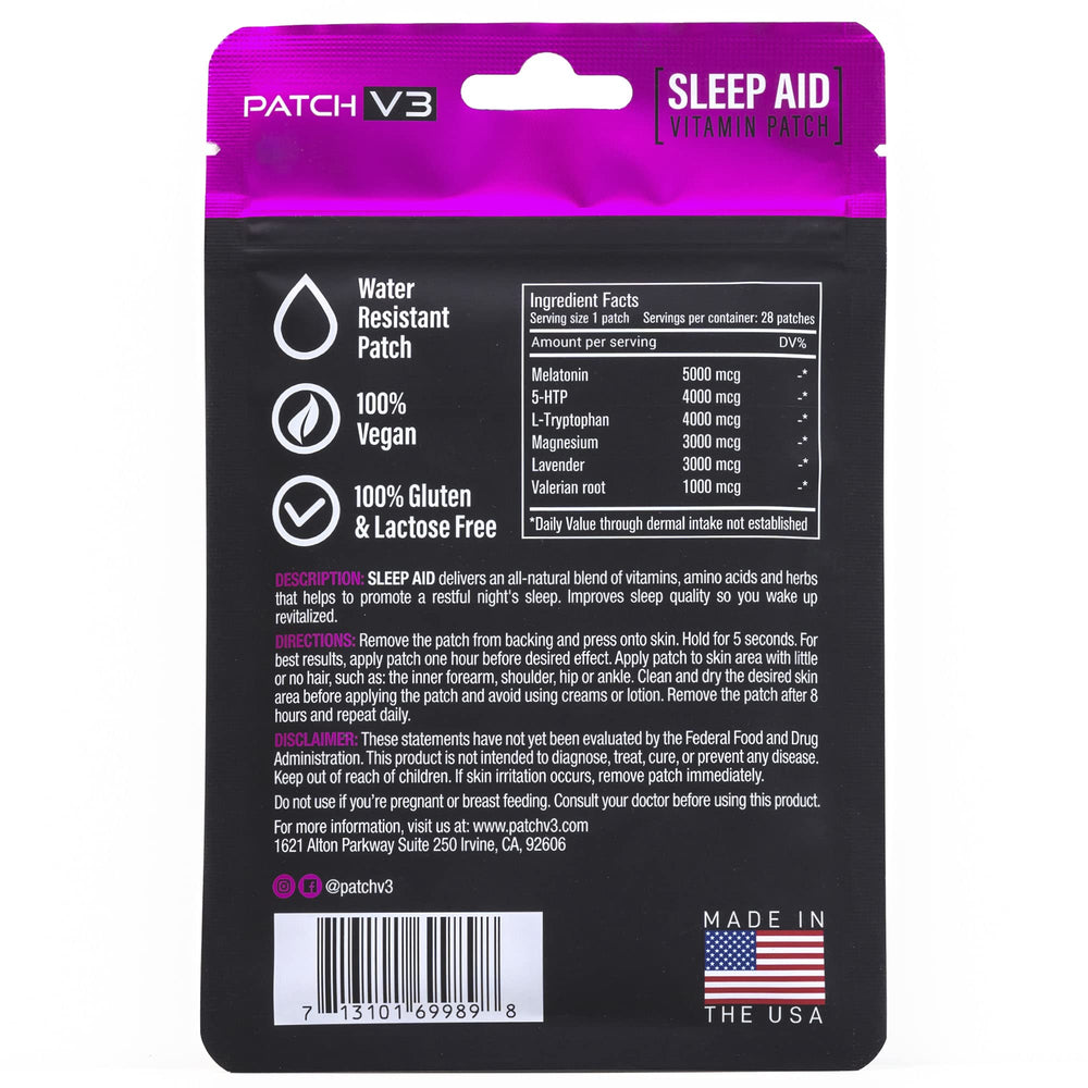 Patch V3 two-layer matrix highlights gradual delivery for consistent rest