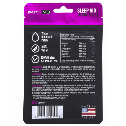 Patch V3 two-layer matrix highlights gradual delivery for consistent rest