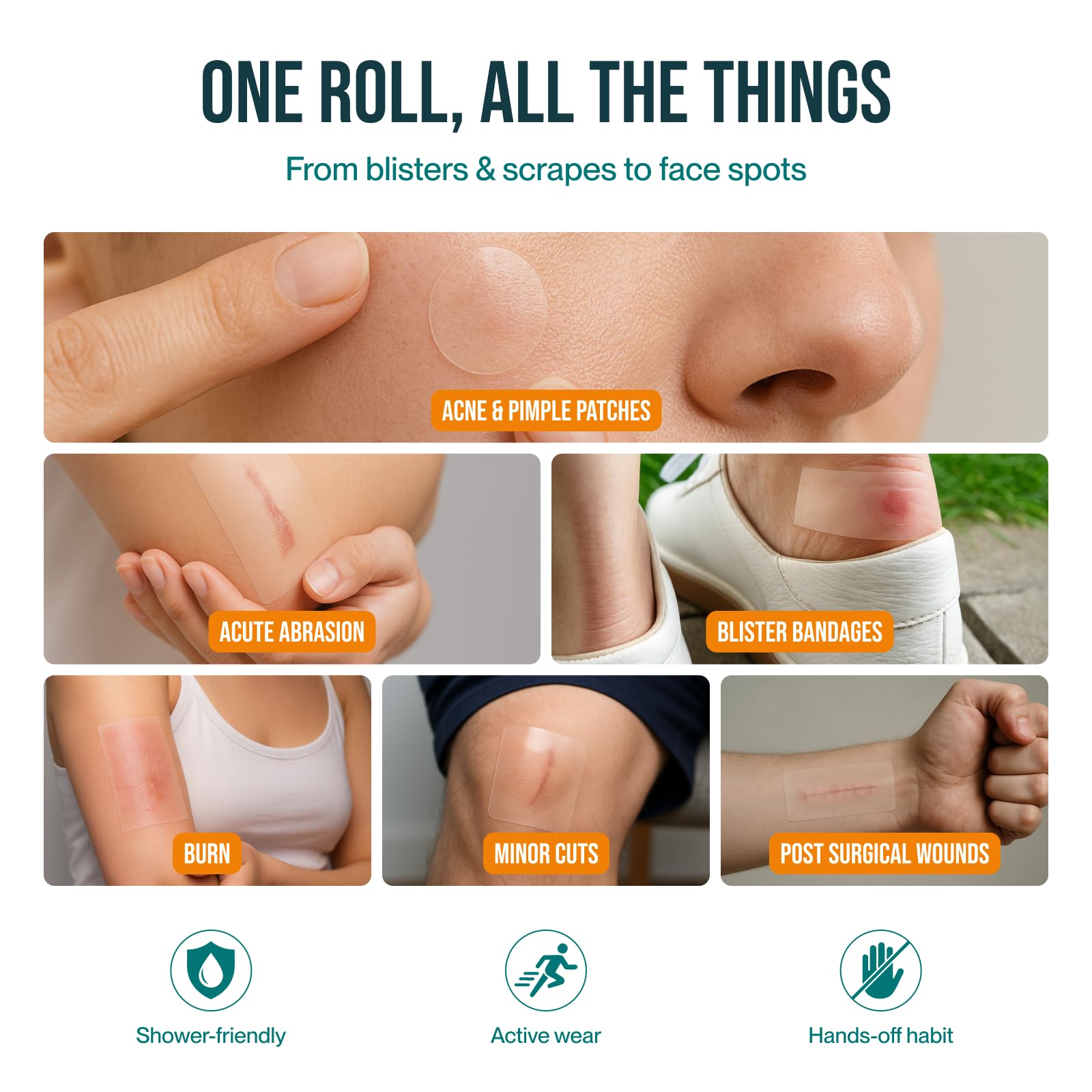 PATCH4U hydrocolloid-roll self-adhesive on blister provides gentle coverage