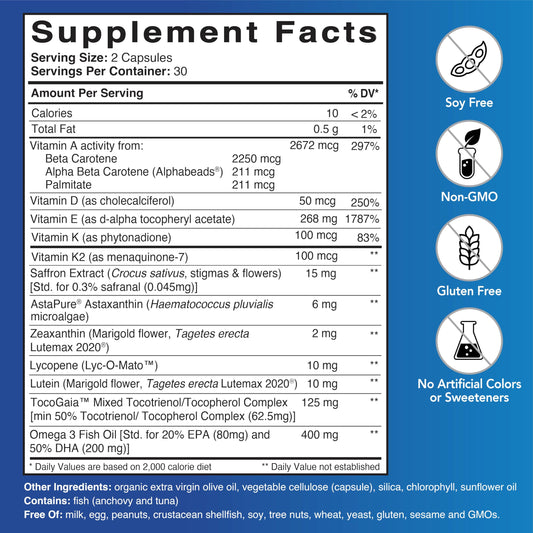 Patient One Fat Soluble Vitamins Complete capsules close-up highlighting diverse vitamin blend for daily support.