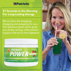 PATRIOT POWER GREENS scoop ready for daily nourishment in water.