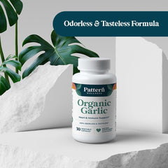 Pattern Wellness allicin-rich garlic capsules with odor-free daily support