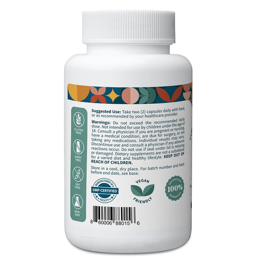 Pattern Wellness Ashwagandha Complex capsules closeup highlighting vegan capsules for daily vitality.