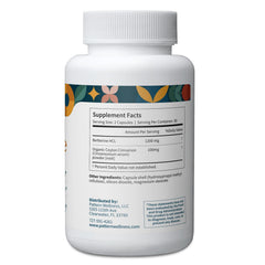 Pattern Wellness Berberine Cinnamon label detail showing vegan, non-GMO quality