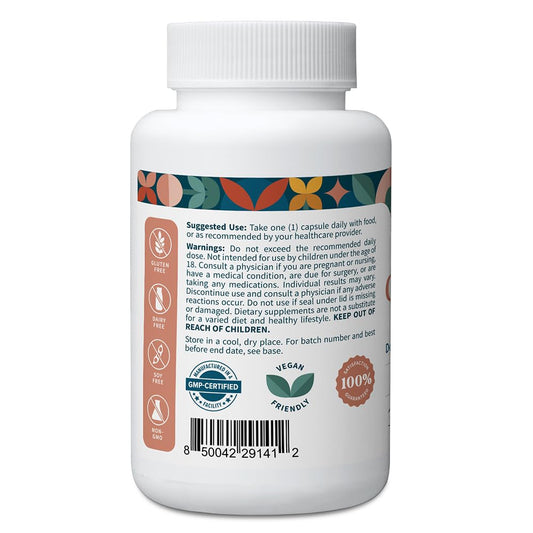 Pattern Wellness Glutathione bottle back label showing clean ingredients
