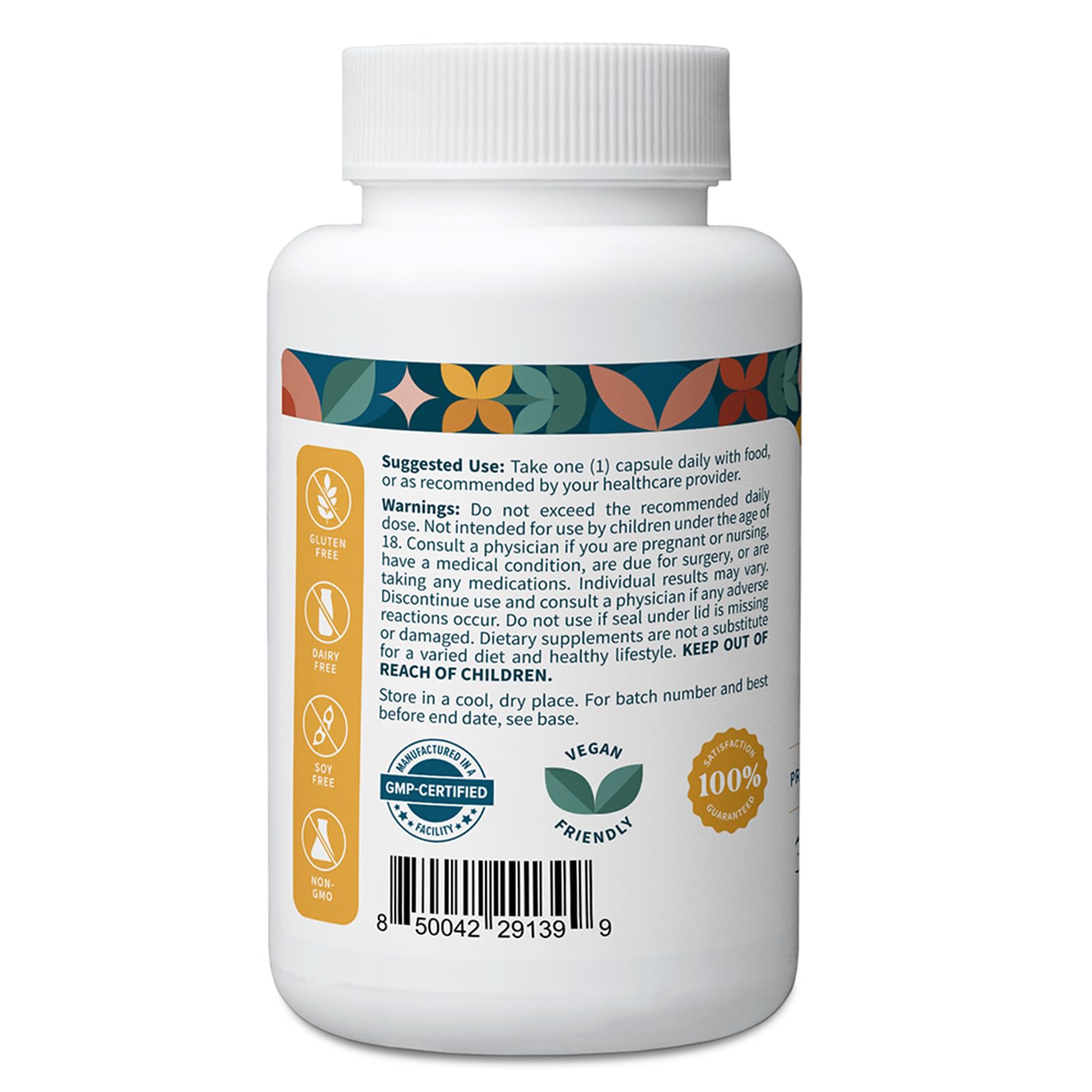 Pattern Wellness saffron extract capsules arranged for a simple daily wellness routine.