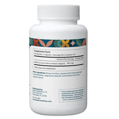 Close-up of Pattern Wellness saffron extract label highlighting 88.5 mg per serving.