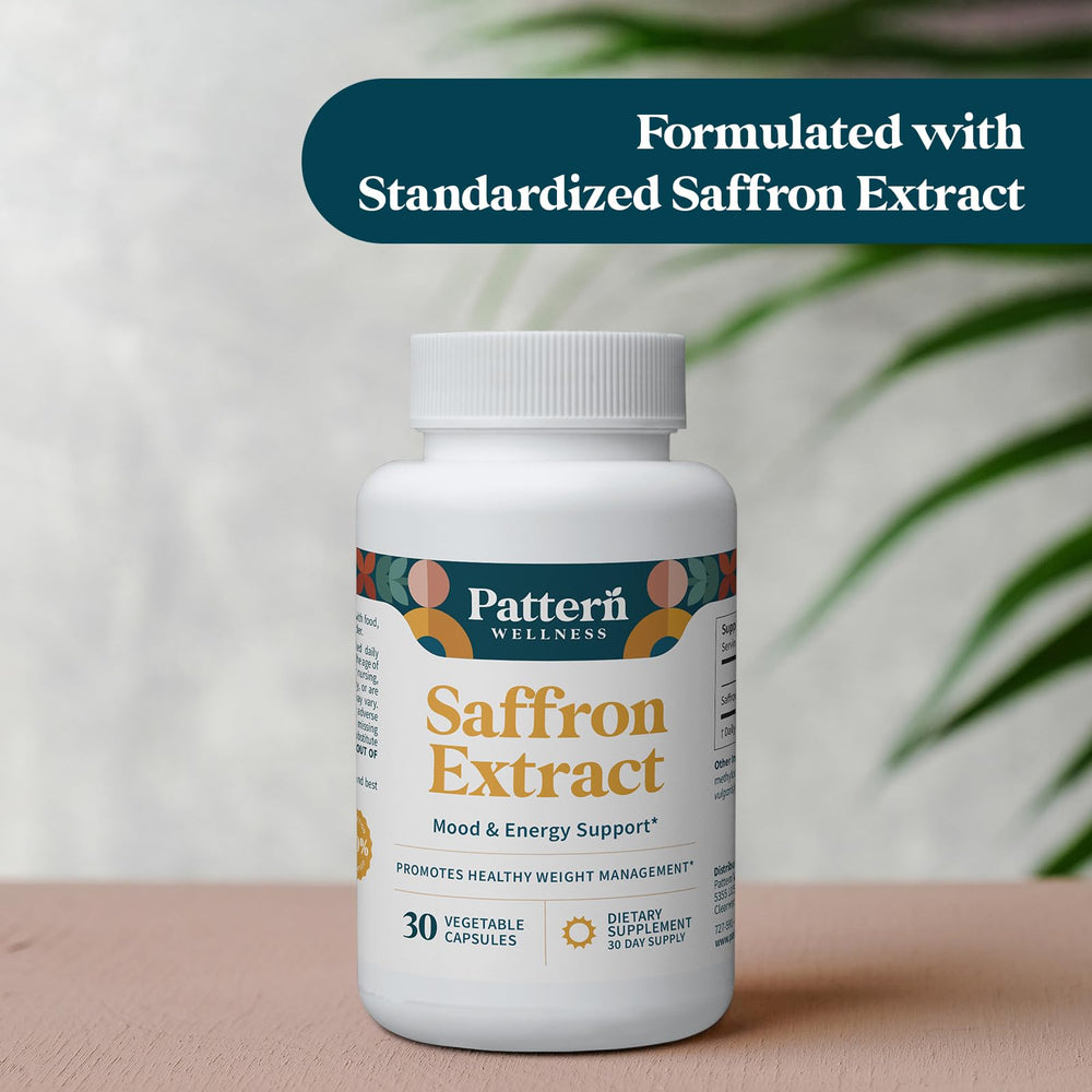 Pattern Wellness saffron gluten-free icon and allergen-friendly badge
