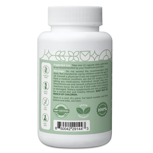 Pattern Wellness Sea Moss Complex capsules close up showing convenient daily format.