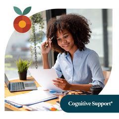 Pattern Wellness Vitamin B Complex tablets arranged to suggest cognitive support.