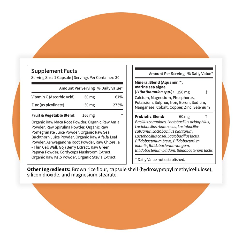 Pattern Wellness Zinc Complex with vitamin C evokes antioxidant benefits for daily care.