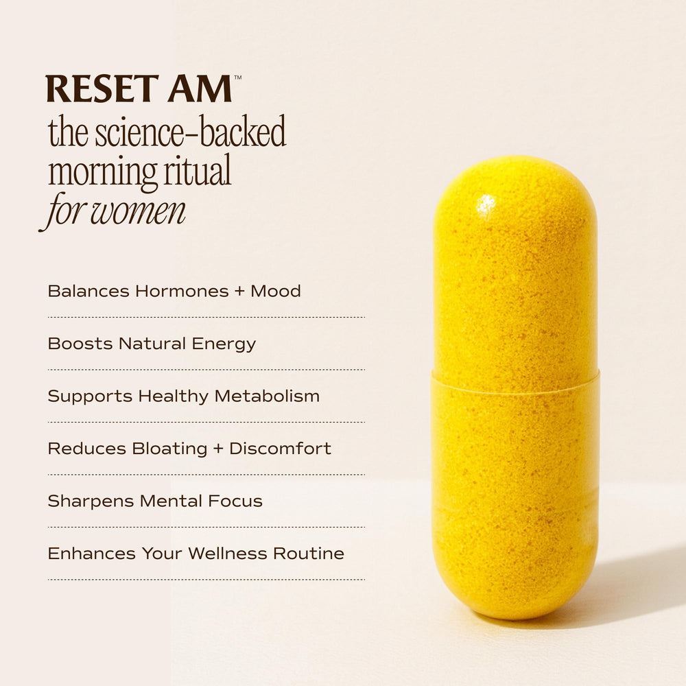 Paulina Fitness Reset AM capsules in hand illustrate easy daily appetite control