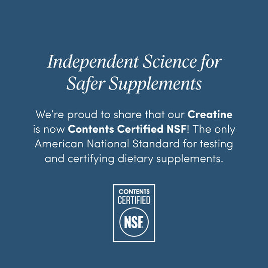 The Pause Life creatine powder scoop showing a 5 g serving.