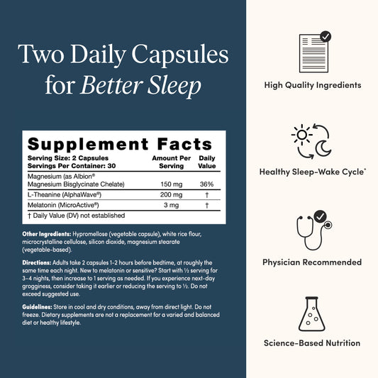 Pause Life Sleep capsules close-up highlighting the formula.