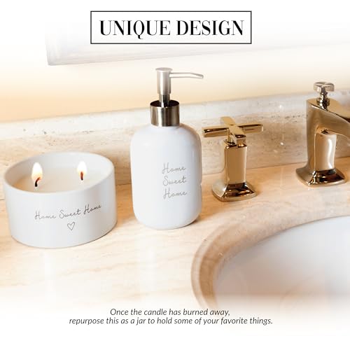 Pavilion candle with double lead wick ensures a smooth burn and even scent release.