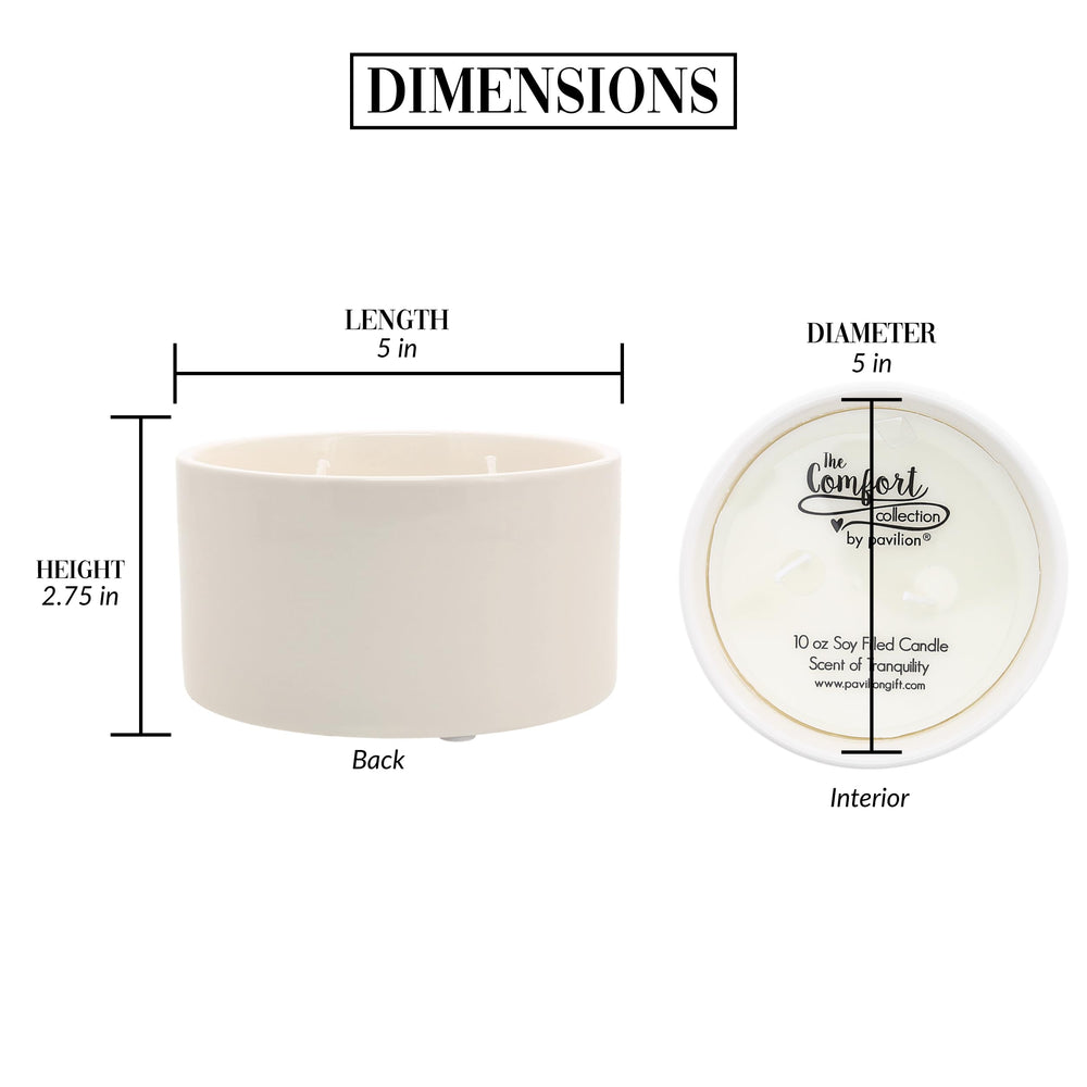 Pavilion matte bronze decal on glossy white vessel complements contemporary home accents.