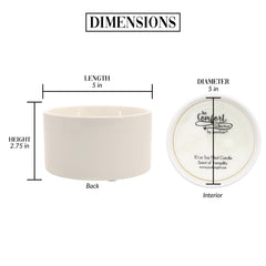 Pavilion matte bronze decal on glossy white vessel complements contemporary home accents.