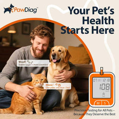PAWDIAG sip-in technology quickly draws blood for accurate readings.