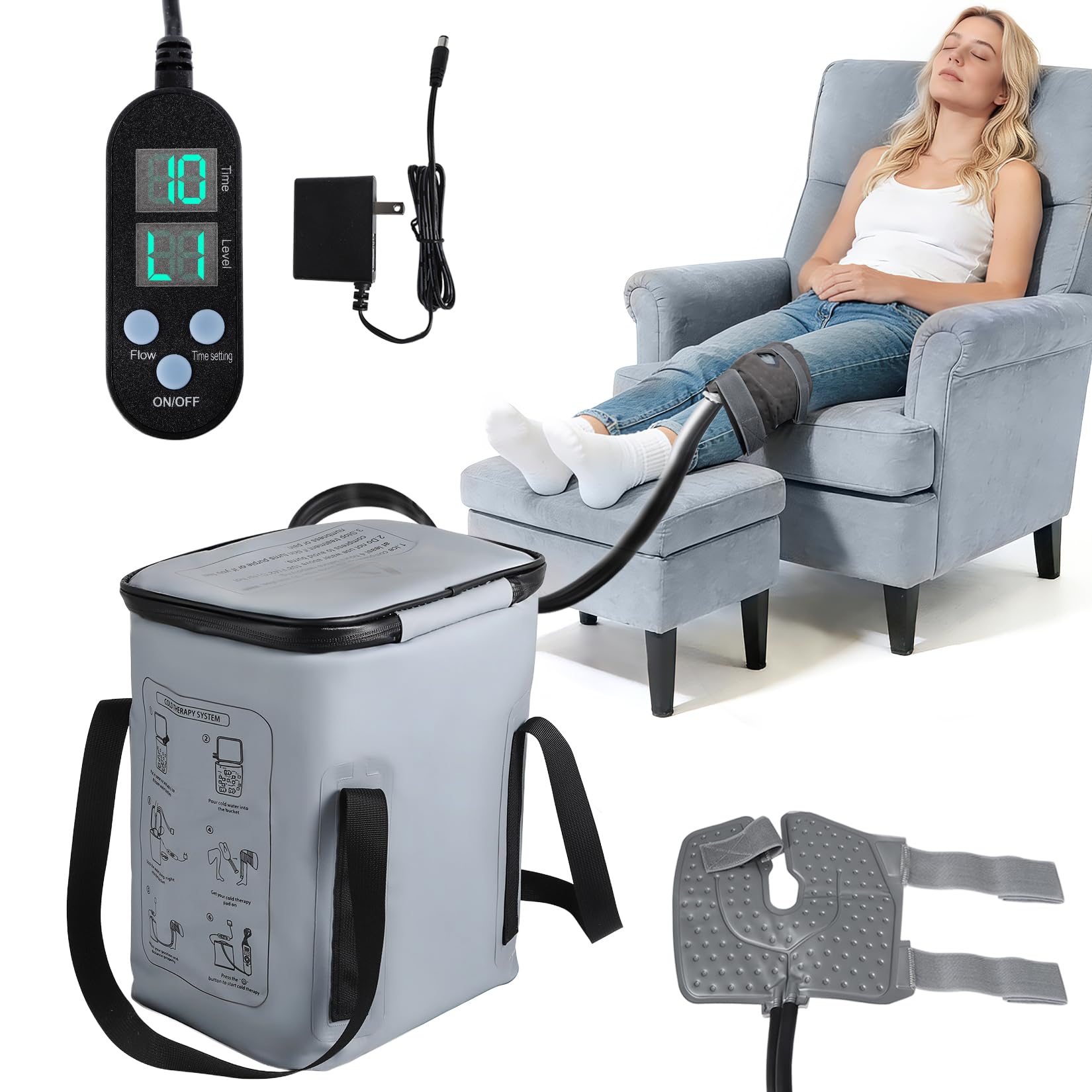 PAWFECTJEE portable cold therapy machine for targeted knee relief and recovery.