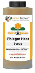 PawHealer dog cough remedy bottle shows honey-based formula for soothing throat discomfort
