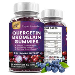PAYAOCZ quercetin gummies in a blueberry jar for daily immune support.