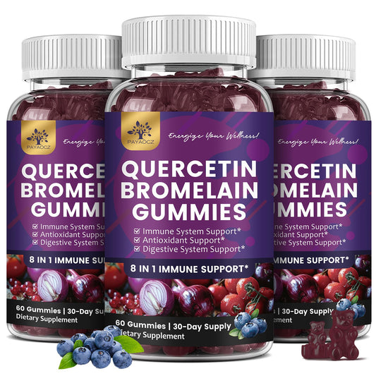 PAYAOCZ Quercetin Gummies blueberry pack for daily immune and heart support.