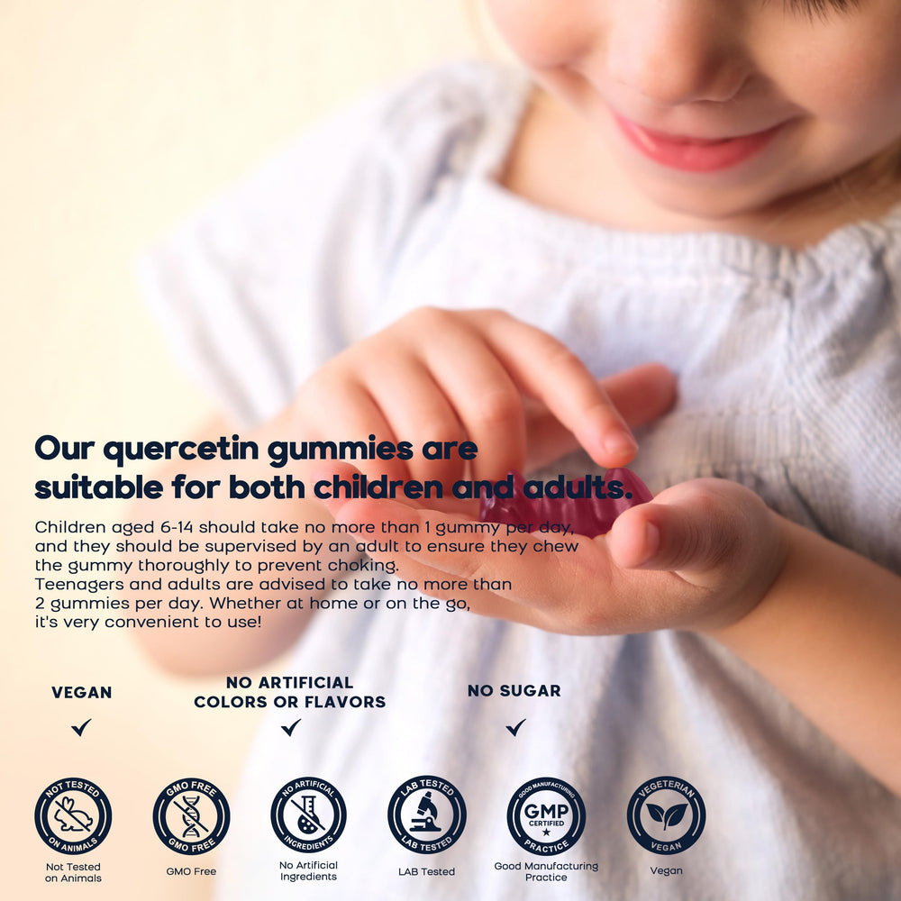 PAYAOCZ Quercetin Gummies on-the-go bottle ready.