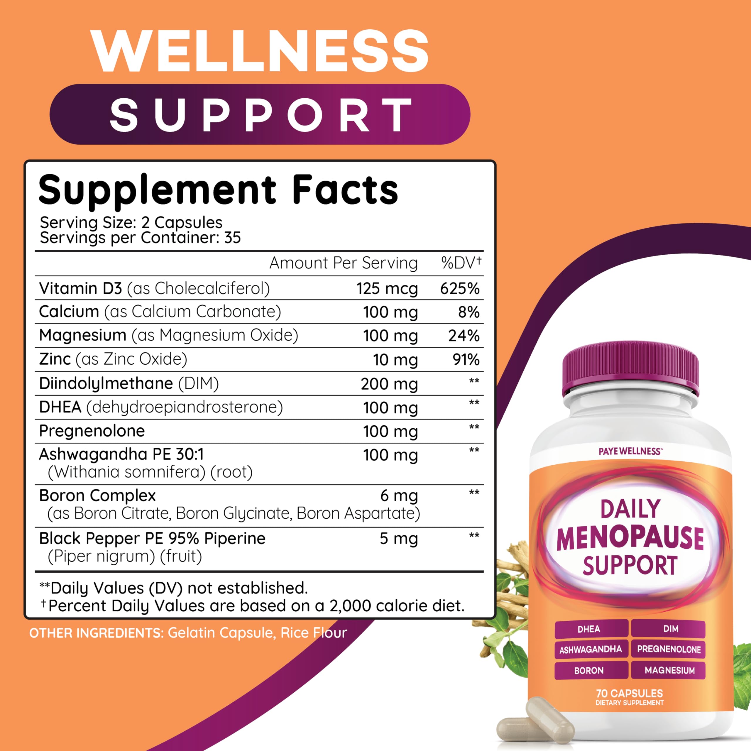 PAYÉ magnesium capsules promoting calmer mood and steadier energy.