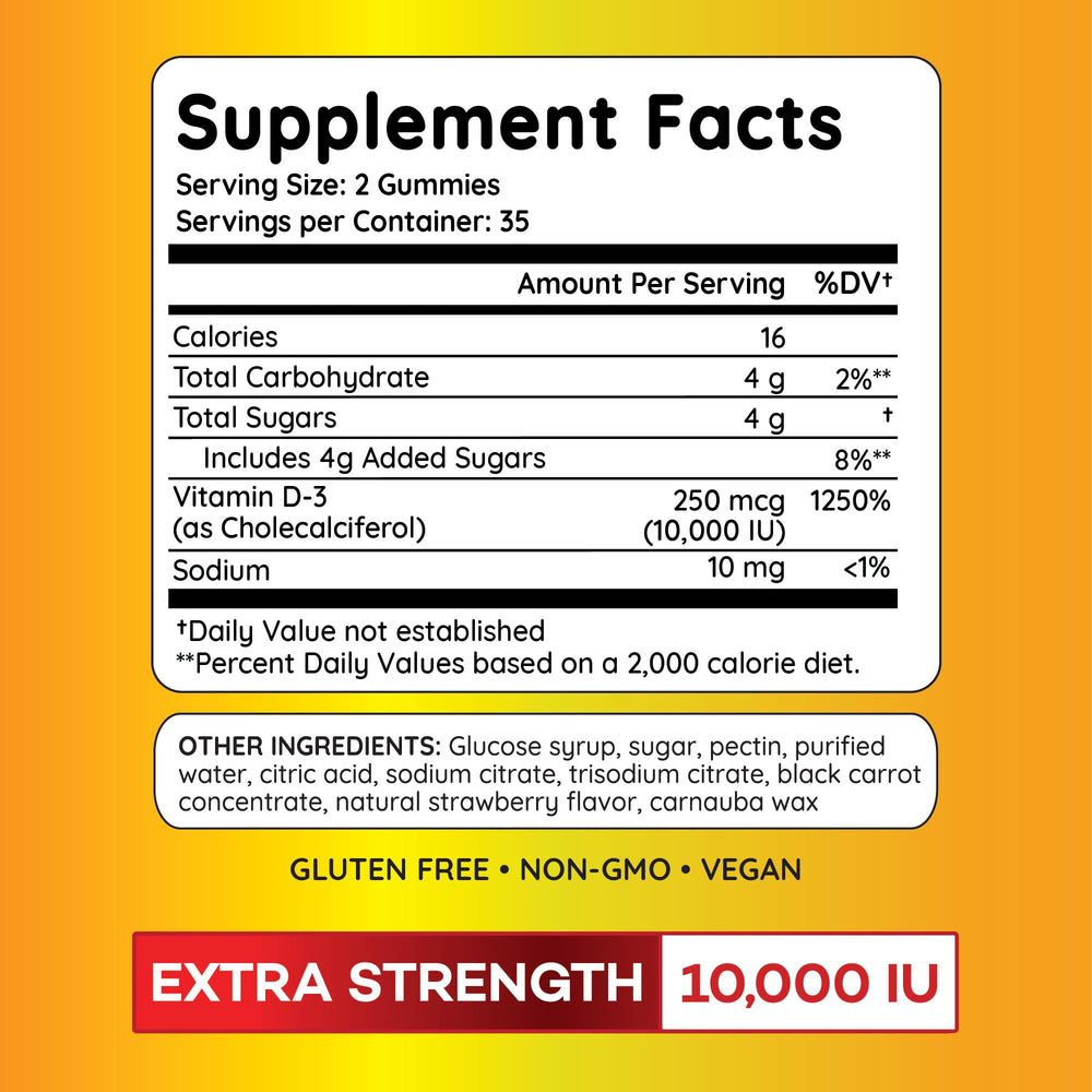 PAYÉ Vitamin D Gummies child-dosage image indicates one gummy option for younger kids.