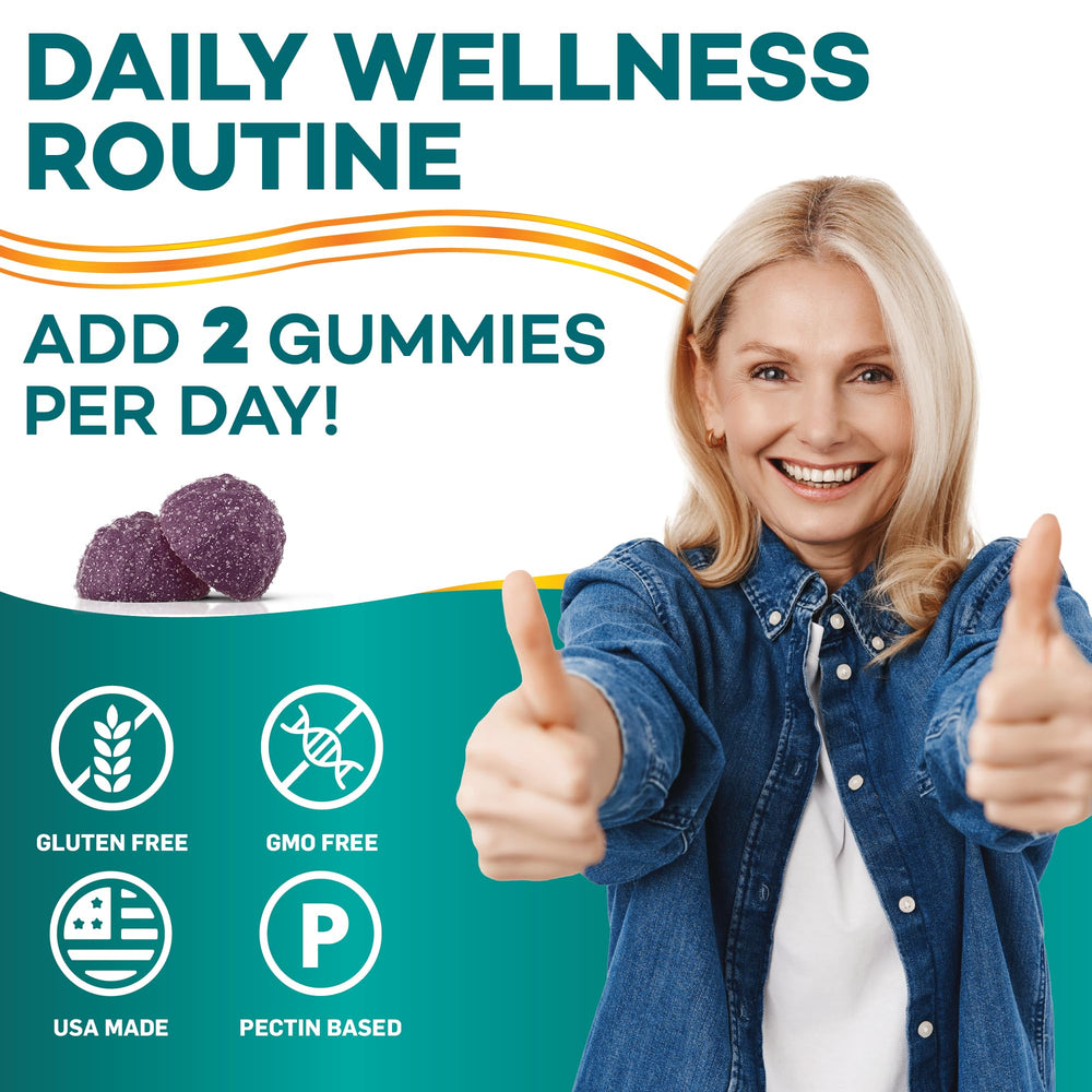 PAYÉ Zinc Gummies berry flavor on kitchen counter ready for daily routine.