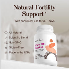 Graphic illustrating the 40:1 ratio in PCOS Queen Pure for cycles.