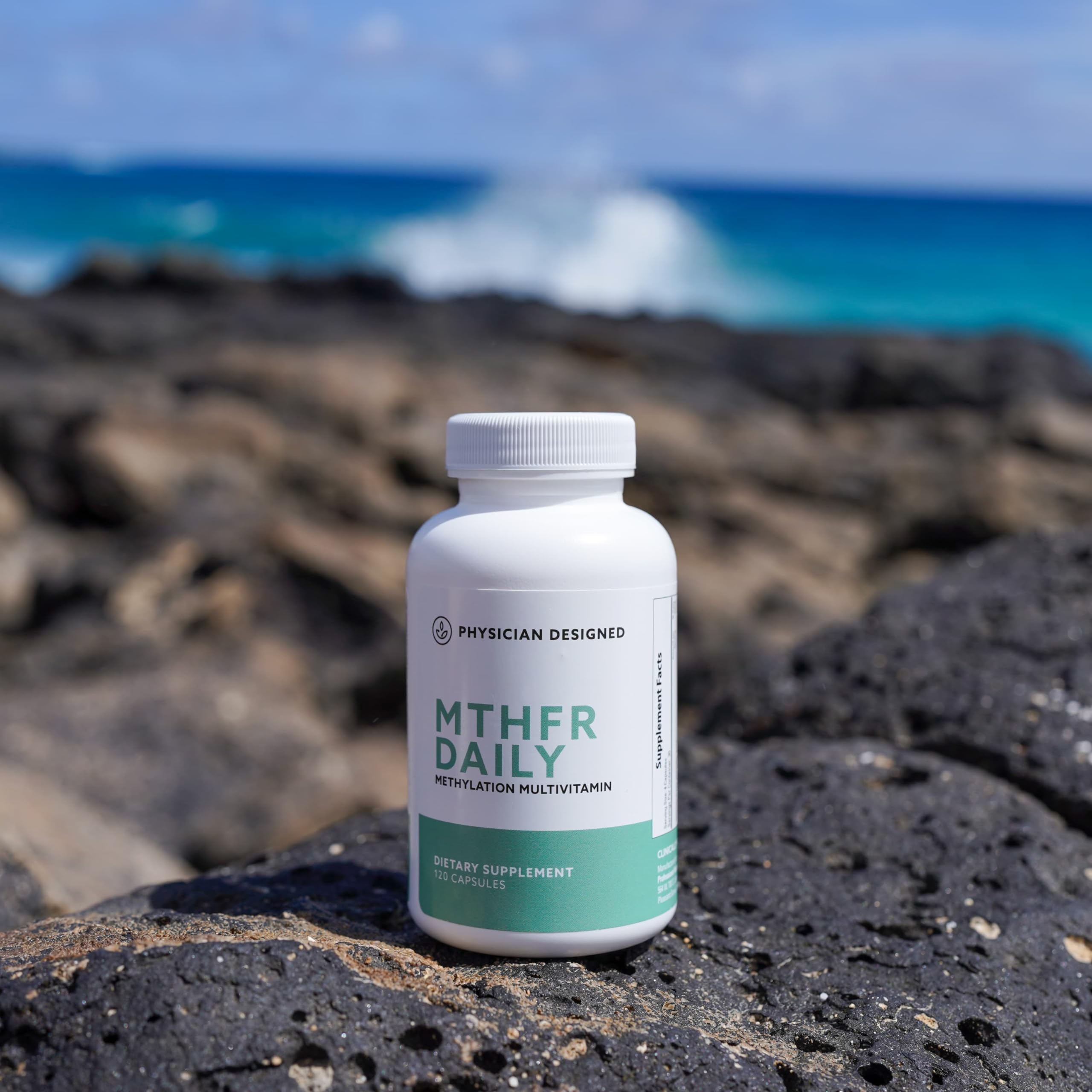 Label closeup on PD VARS MTHFR Daily Multivitamin showing essential B vitamins.