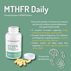Morning routine scene with PD VARS MTHFR Daily Multivitamin suggesting sustained energy potential.
