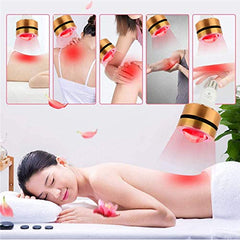 PDGROW skincare session scene using lamp for facial routine
