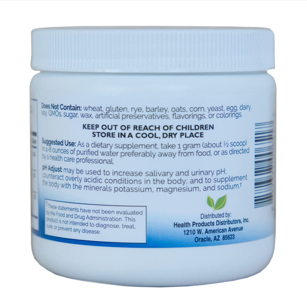 PDI Health PH Adjust dissolving in water — blends smoothly into drinks.