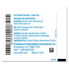 Newborn eye-area cleansing with Hygea sterile saline wipes